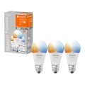 PACK 3x ampoule à intensité variable LED SMART+ E27/9,5W/230V 2700K-6500K Wi-Fi - Ledvance