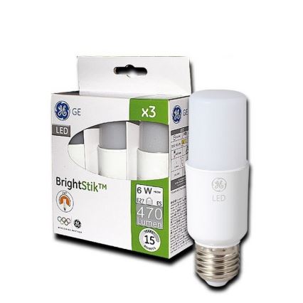 PACK 3x Ampoule LED E27/9W/230V 6500K - GE Lighting
