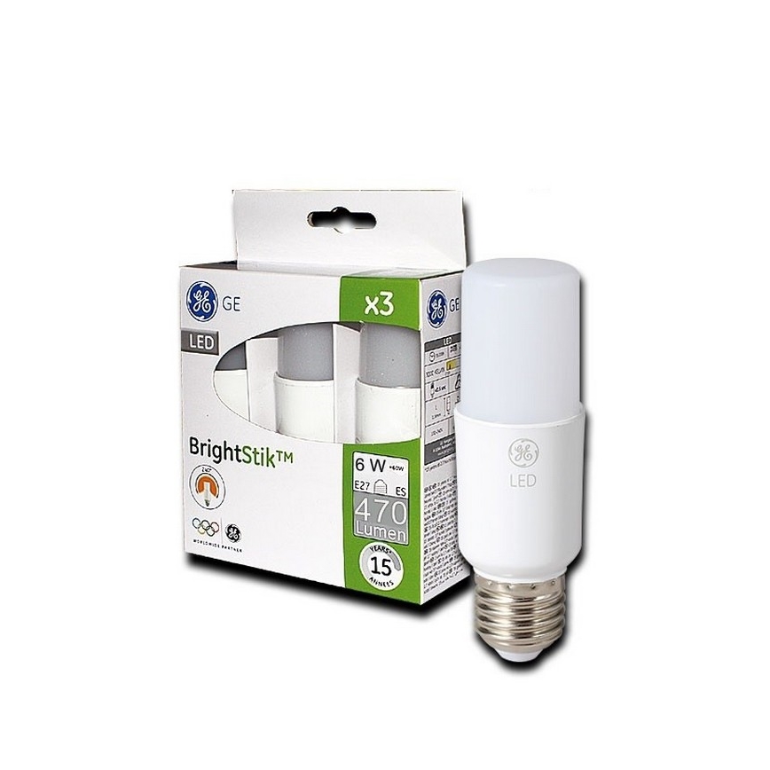 PACK 3x Ampoule LED E27/9W/230V 6500K - GE Lighting