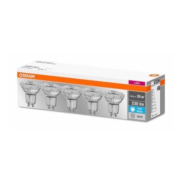 PACK 5x Ampoule LED GU10/2,6W/230V 4000K - Osram