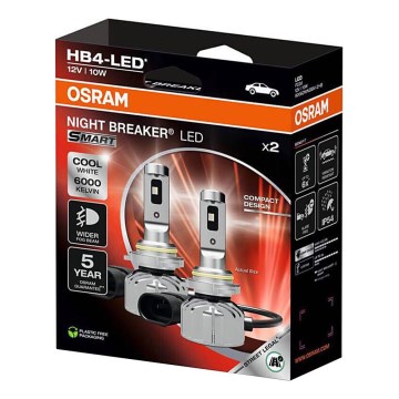 Pack de 2 ampoules LED automobile NIGHT BREAKER SMART HB4 P22d/10W/12V 6000K - Osram