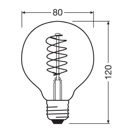 Pack de 2 ampoules LED dimmables à filament vintage E27/4,8W/230V 2200K - Osram
