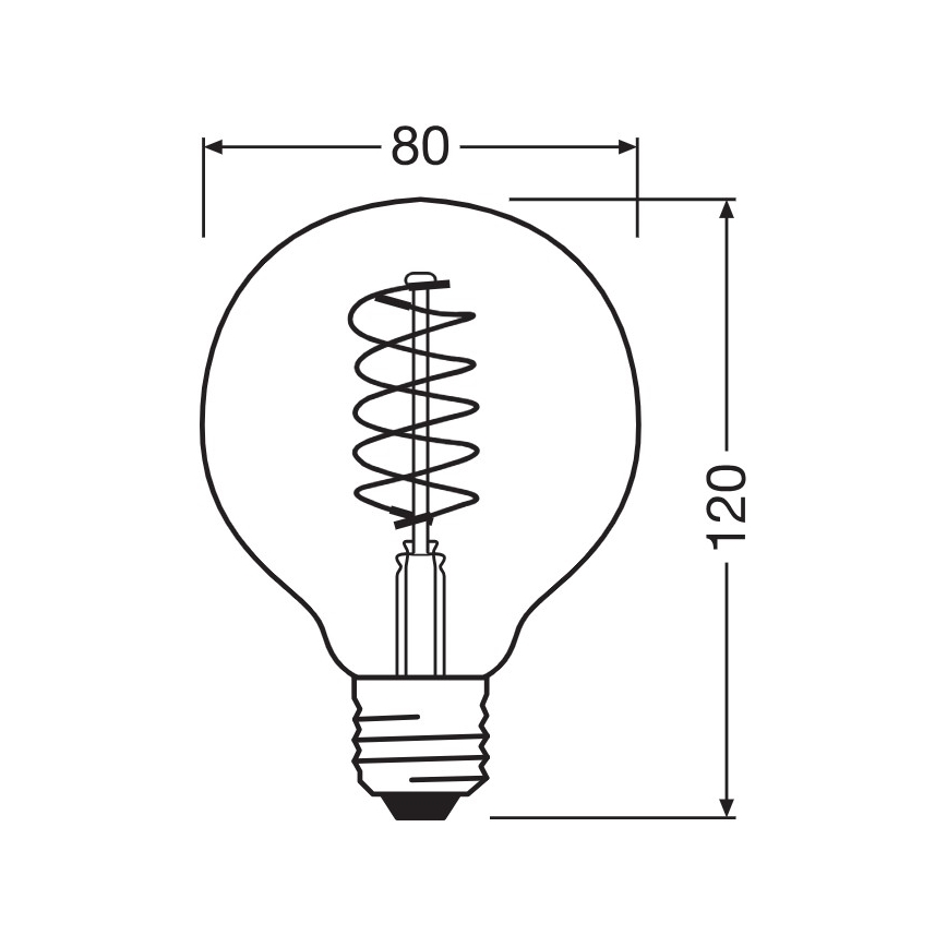 Pack de 2 ampoules LED dimmables à filament vintage E27/4,8W/230V 2200K - Osram