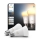 Pack de 2 ampoules LED dimmables Philips Hue WHITE AMBIANCE, culot E27, 6W, 230V, 1000-20000K