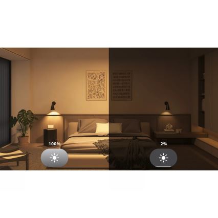 Pack de 2 ampoules LED dimmables Philips Hue WHITE AMBIANCE, culot E27, 6W, 230V, 1000-20000K