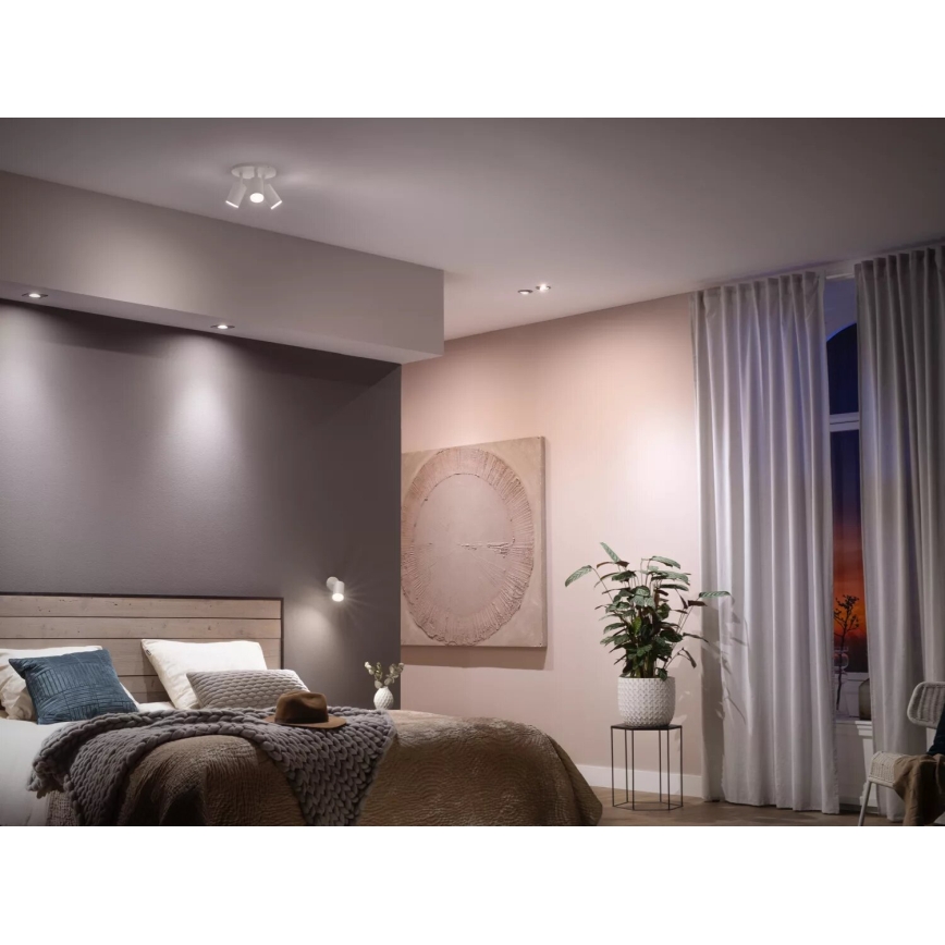 Lot de 2 ampoules LED dimmables Philips Hue White Ambiance GU10 4,2 W 230 V 2200–6500 K + pont Hue