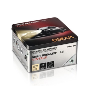 Pack de 2 ampoules LED pour voiture NIGHT BREAKER VINTAGE H4 P43T/20W/12V 3000K - Osram