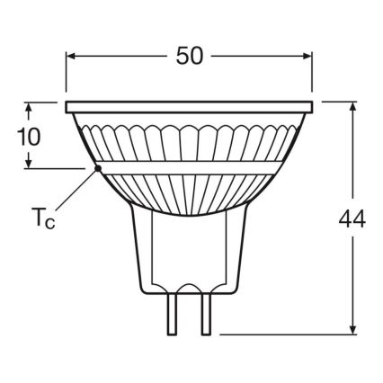Lot de 2 ampoules spot LED dimmables MR16 GU5,3/5W/12V 2700K 36° IRC 90 - Osram