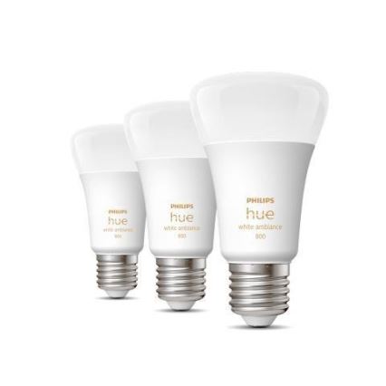 Pack de 3 ampoules LED dimmables Philips Hue WHITE AMBIANCE A60 E27/6W/230V 2200-6500K