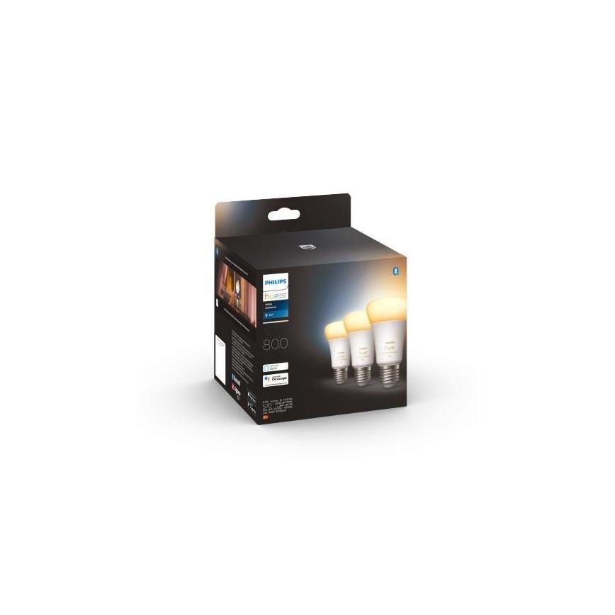Pack de 3 ampoules LED dimmables Philips Hue WHITE AMBIANCE A60 E27/6W/230V 2200-6500K