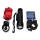 Pack feux de vélo - avant LED 3W + arrière 5xLED, 2x support, 2x+ piles 3xAAA baterie IP44