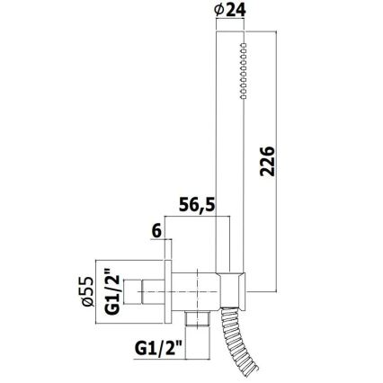 Paffoni - Douche encastrée ROUND noire