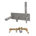 Paffoni - Ensemble bain avec mitigeur pour installation encastrée TANGO, inox