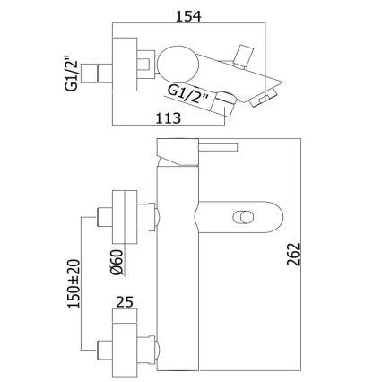 Paffoni - Ensemble de baignoire LIGHT avec robinetterie, chrome brillant