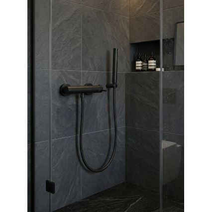 Paffoni - Ensemble de douche LIGHT avec mitigeur noir mat
