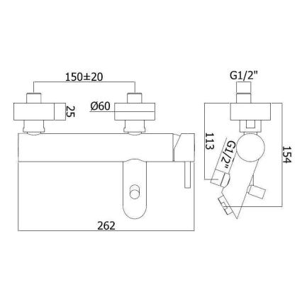 Paffoni - Mitigeur de baignoire LIGHT EXCLUSIVE doré