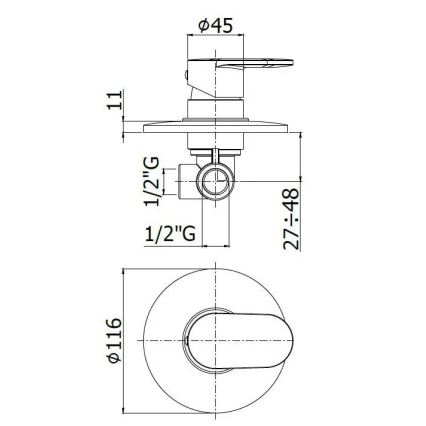 Paffoni - Mitigeur de douche CANDY chromé brillant