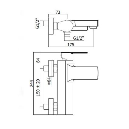 Paffoni - Mitigeur de douche encastré LIGHT chrome brillant