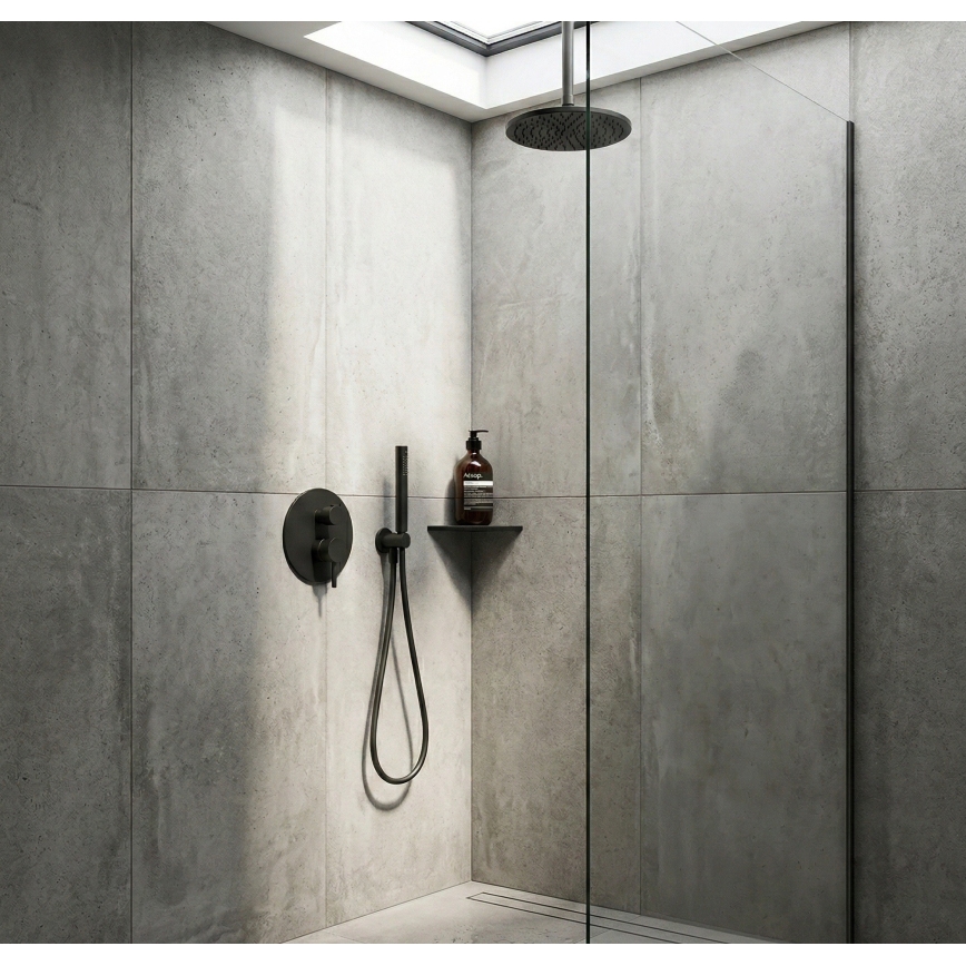 Paffoni - Mitigeur de douche pour installation encastrée LIGHT noir