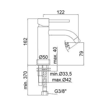 Paffoni - Mitigeur de lavabo LIGHT doré brossé