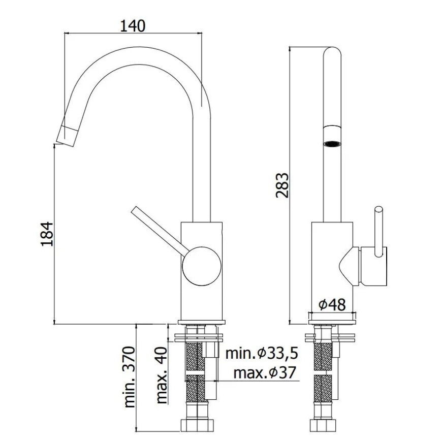 Paffoni - Mitigeur de lavabo LIGHT noir