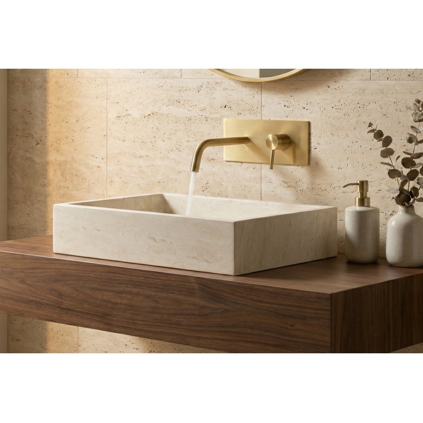 Paffoni - Mitigeur de lavabo pour installation encastrée LIGHT, finition dorée brossée