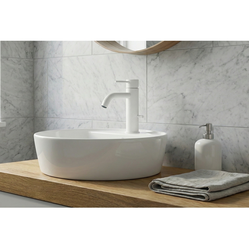 Paffoni - Mitigeur de lavabo + vidage LIGHT blanc