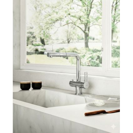 Paffoni - Mitigeur d'évier avec douchette extractible RINGO 29,2 cm