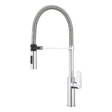 Paffoni - Mitigeur d'évier CANDY 52,5 cm avec douchette extractible, finition chrome brillant