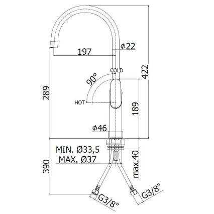 Paffoni - Mitigeur d'évier CANDY chromé brillant