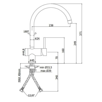 Paffoni - Mitigeur d'évier LIGHT doré brossé
