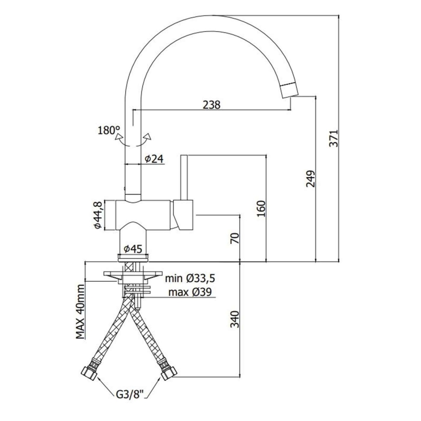 Paffoni - Mitigeur d'évier LIGHT doré brossé