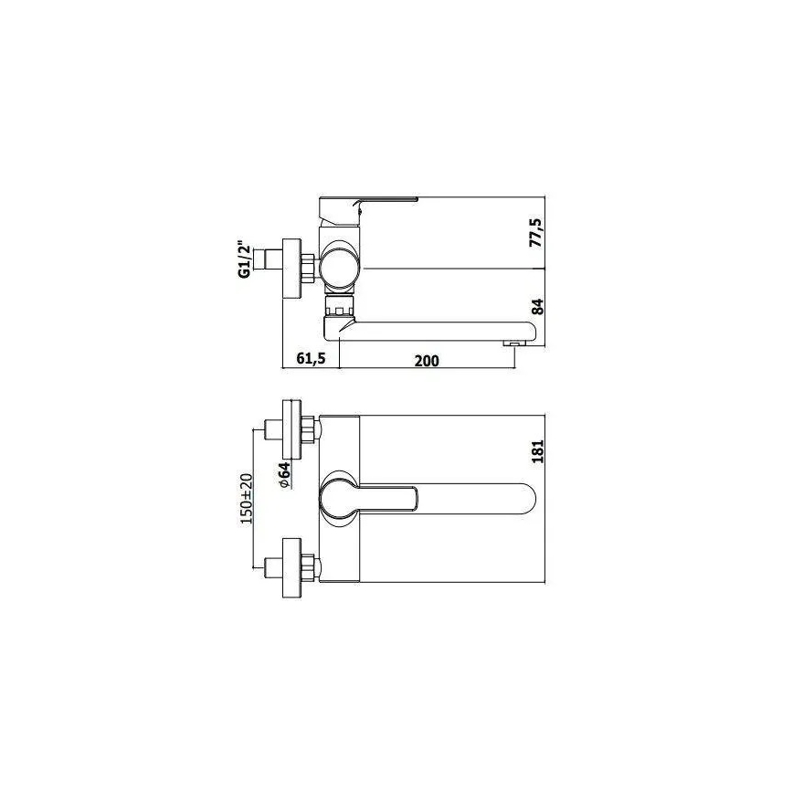 Paffoni - Mitigeur d'évier RED chrome brillant