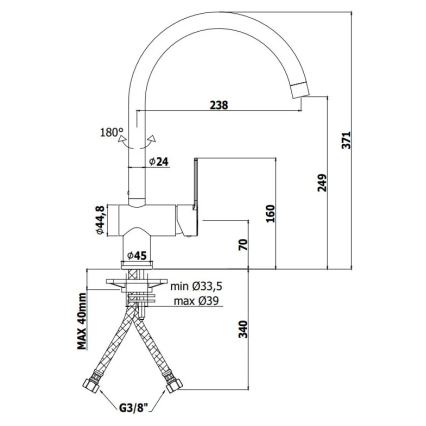 Paffoni - Mitigeur d'évier RINGO noir