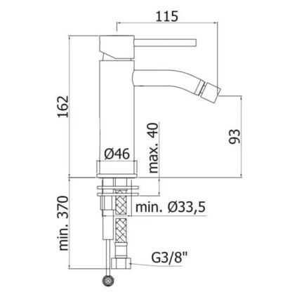 Paffoni - Mitigeur pour bidet LIGHT en inox