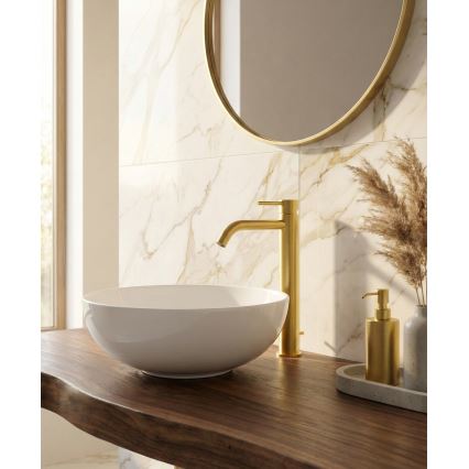 Paffoni - Mitigeur pour lavabo LIGHT avec bonde, finition dorée brossée