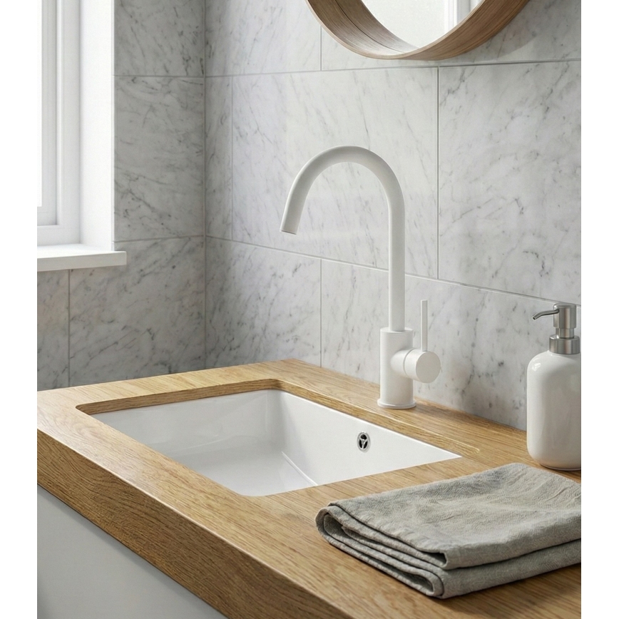 Paffoni - Mitigeur pour lavabo LIGHT blanc