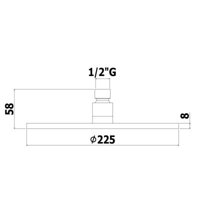Paffoni - Pomme de douche Ø 22,5 cm MASTER noire