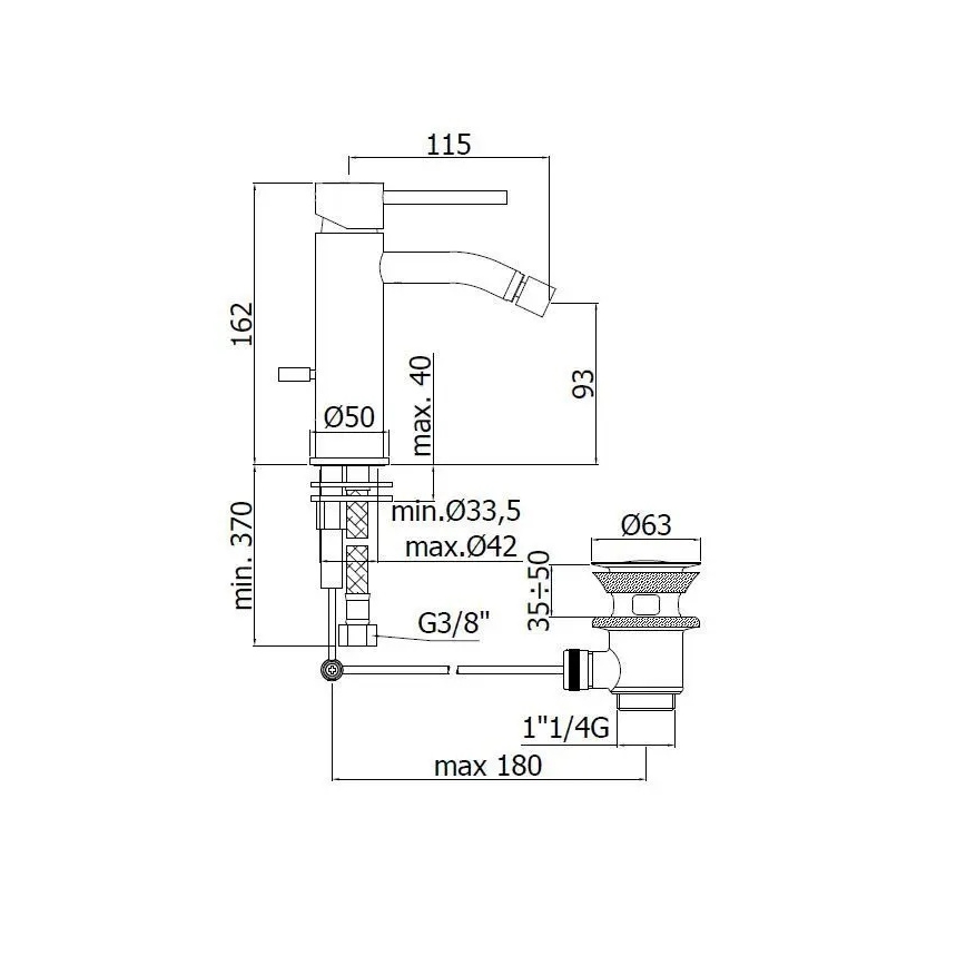 Paffoni - Robinet de bidet LIGHT chrome brillant