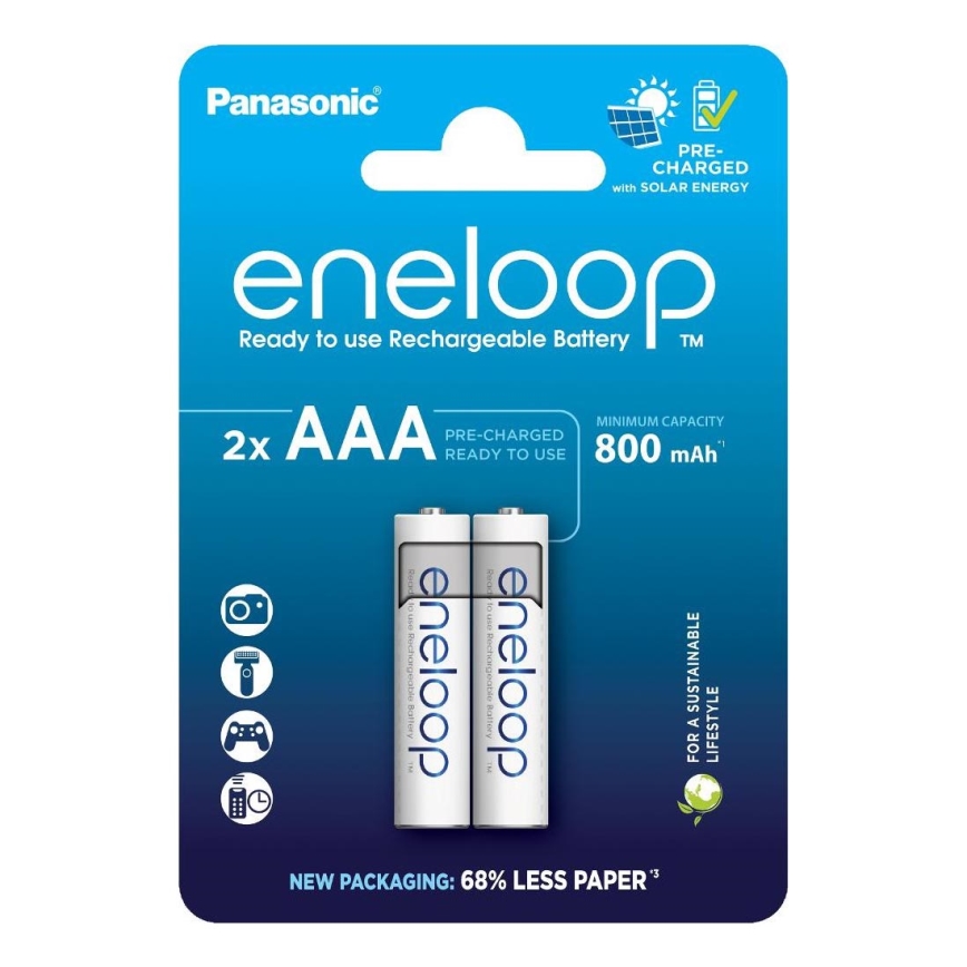 Panasonic - 2 pce Pile rechargeable AAA Eneloop 800 mAh