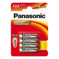 Panasonic - 4 pce Pile alcaline AAA Pro Power 1,5V 1200 mAh