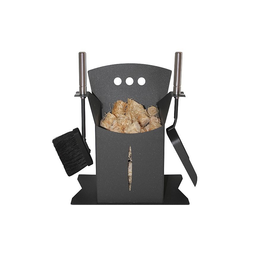 Panier à granulés avec outils 3 pce anthracite