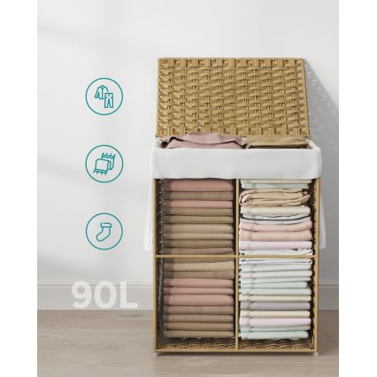Panier à linge FLYN en rotin
