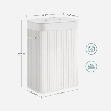 Panier à linge GUS blanc