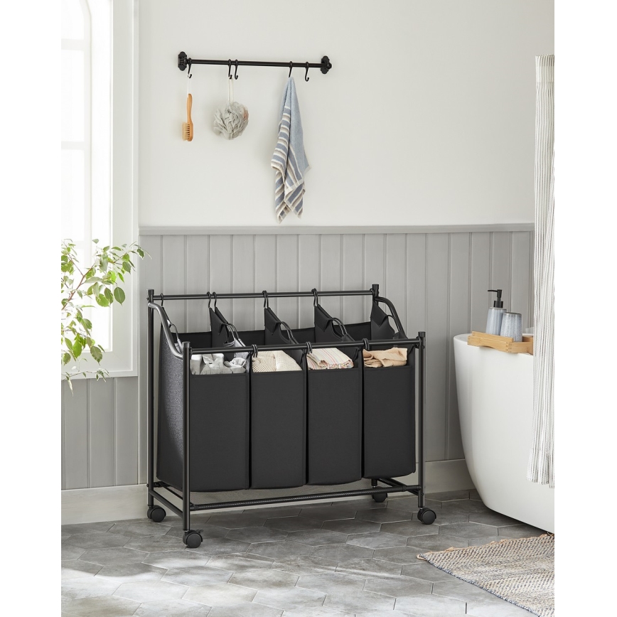 Panier à linge LINA noir