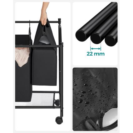 Panier à linge LINA noir