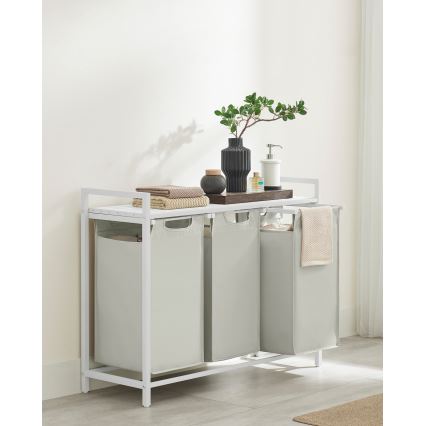 Panier à linge REX blanc