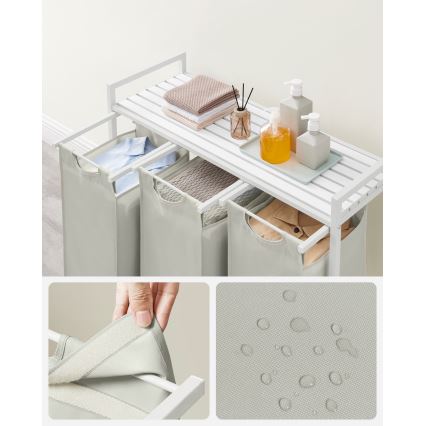 Panier à linge REX blanc