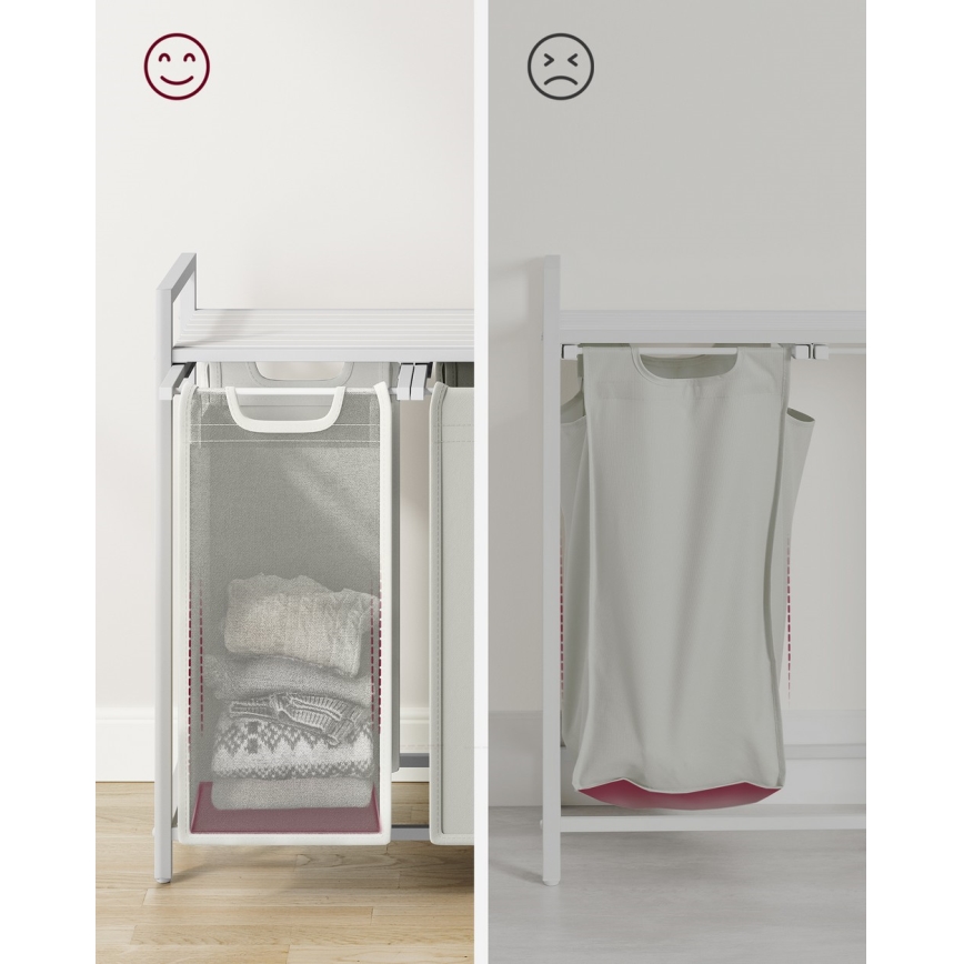 Panier à linge REX blanc