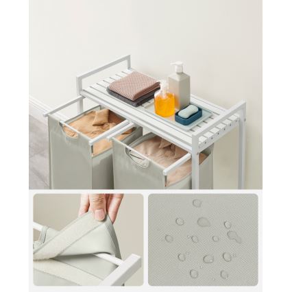 Panier à linge REX blanc